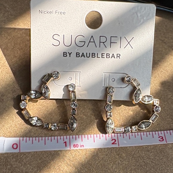 SUGARFIX by Baublebar: nickel free heart-shaped jeweled earrings - Picture 6 of 6